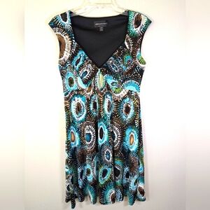 Connected Apparel women's vneck dress size 10 petite stretch